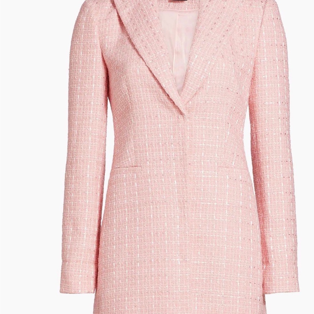 Alice + Olivia Pink Tweed Mini Dress